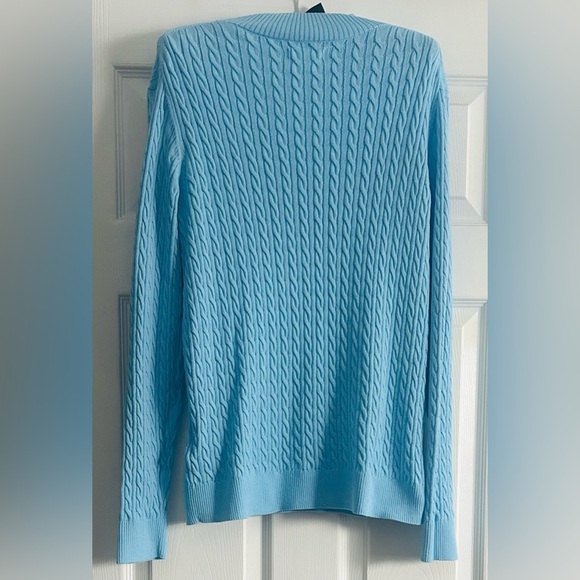 Amazon Essentials Classic-Fit Lightweight Cable Long-Sleeve Mock Neck Sweater, L - Picture 4 of 6